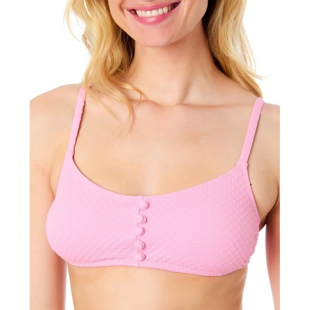Cece Pink Textured Bikini Top B Cup Womens M 25CC15310T